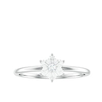 Miracle Plate Diamond Flower Ring with Certificate