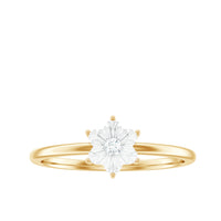 Miracle Plate Diamond Flower Ring with Certificate