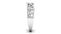 Vintage Inspired Real Diamond Wedding Band
