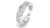 Vintage Inspired Real Diamond Wedding Band