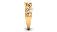 Vintage Inspired Real Diamond Wedding Band