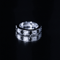 Certified Lab Grown Black Diamond Eternity Ring with Moissanite