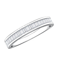 Channel Set Certified Moissanite Half Eternity Band Ring