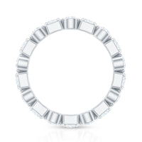 Round Moissanite Eternity Wedding Band with Certificate
