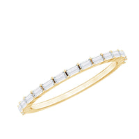 Baguette Shape Moissanite Half Eternity Stackable Ring