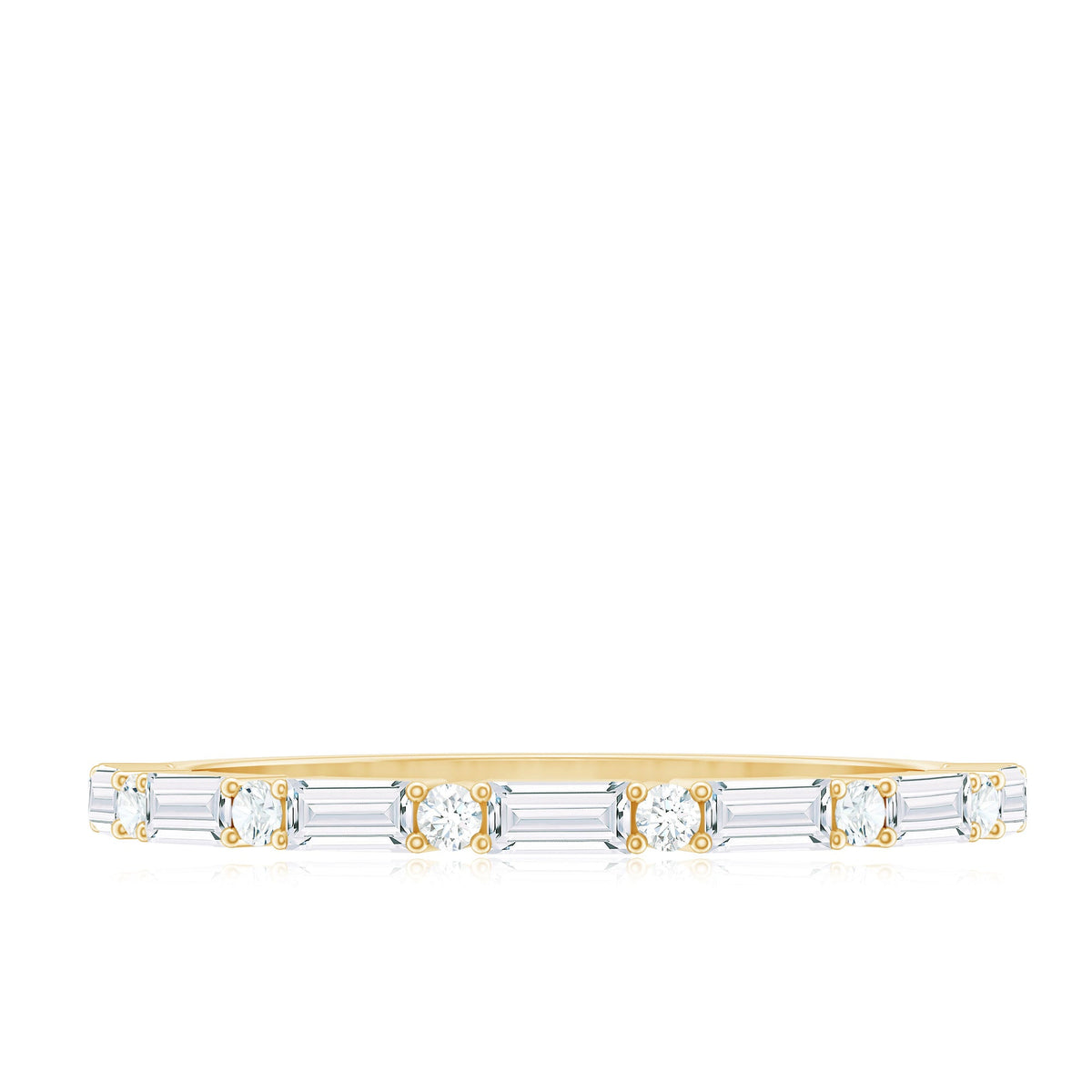 Minimalist Moissanite Stackable Wedding Ring for Women