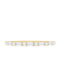 Minimalist Moissanite Stackable Wedding Ring for Women