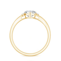 Solitaire Moissanite Heart Engagement Ring in Prong Setting