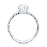 Certified Pear Zircon Solitaire Engagement Ring