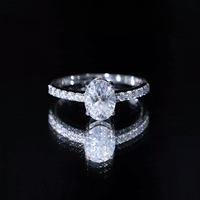 Certified 1 Carat Lab Grown Diamond Oval Engagement Ring