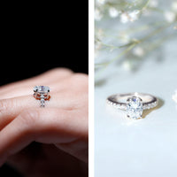Certified 1 Carat Lab Grown Diamond Oval Engagement Ring