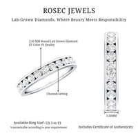 Certified Lab Grown Diamond Eternity Ring in Channel Set