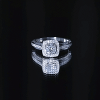 Certified 0.9 Carat Lab Grown Diamond Halo Engagement Ring