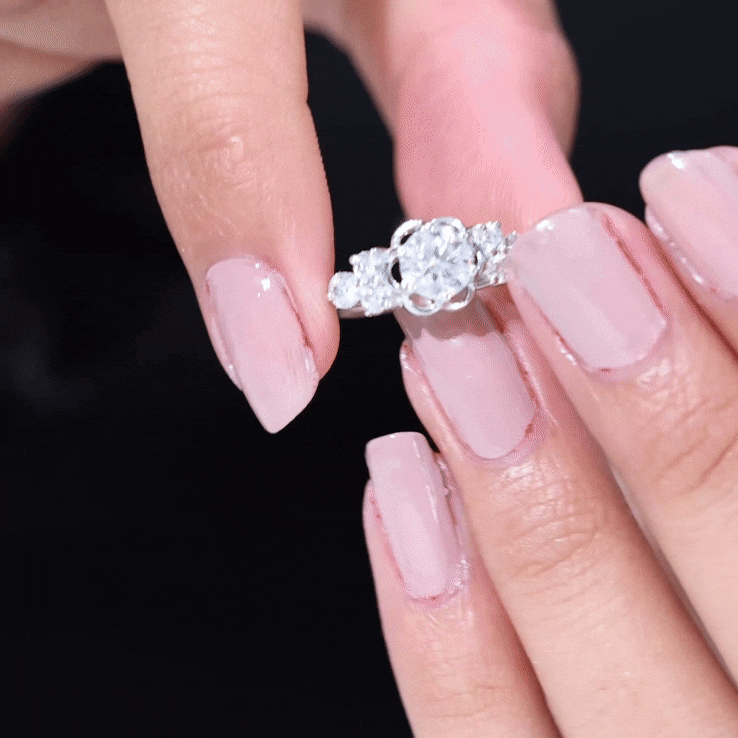 Certified 6 MM Lab Grown Diamond Engagement Ring