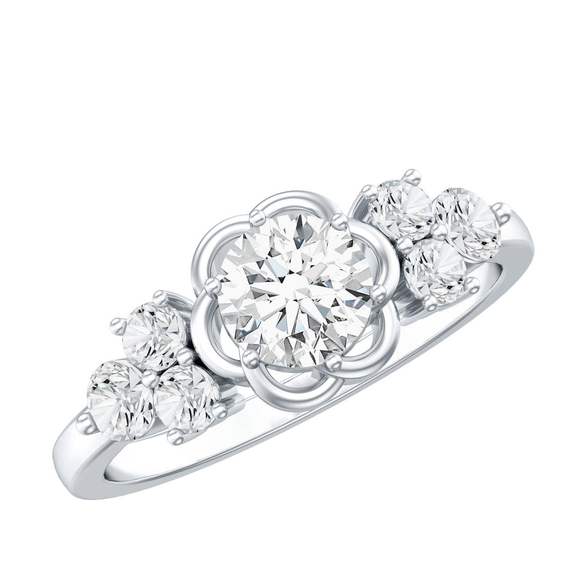 Certified 6 MM Lab Grown Diamond Engagement Ring