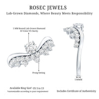 Certified Lab Grown Diamond Designer Engagement Ring