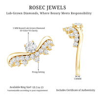 Certified Lab Grown Diamond Designer Engagement Ring