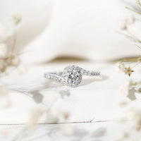 Certified 0.4 Carat Lab Grown Diamond Bypass Engagement Ring