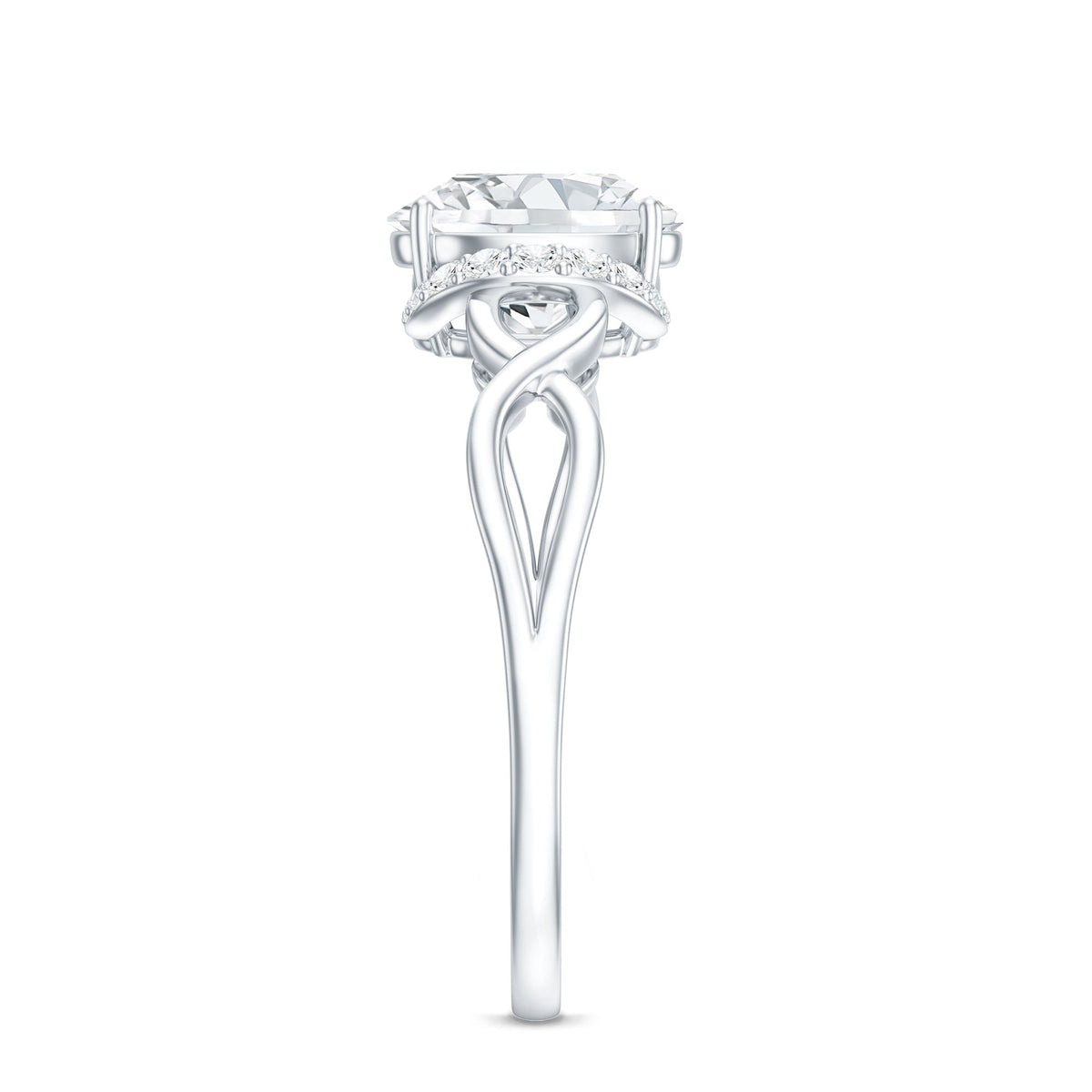 Lab Grown Diamond 6X8 MM Oval Engagement Ring For Women