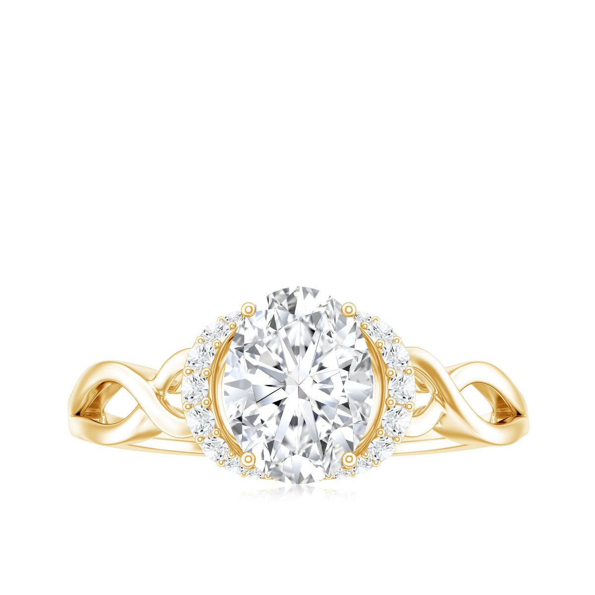 Lab Grown Diamond 6X8 MM Oval Engagement Ring For Women