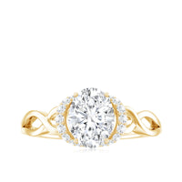 Lab Grown Diamond 6X8 MM Oval Engagement Ring For Women