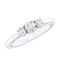 Lab Grown Diamond Minimal 3 Stone Engagement Ring