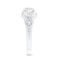 Certified 6 MM Lab Grown Diamond Vintage Inspired Engagement Ring