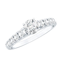 Lab Grown Diamond Classic Engagement Ring With Side Stones
