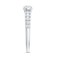Lab Grown Diamond Classic Engagement Ring With Side Stones