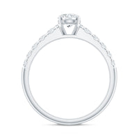 Lab Grown Diamond Classic Engagement Ring With Side Stones