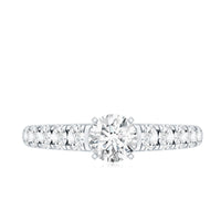Lab Grown Diamond Classic Engagement Ring With Side Stones