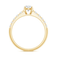 Lab Grown Diamond Classic Engagement Ring With Side Stones