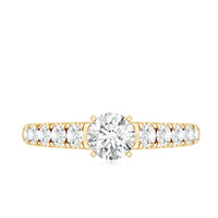 Lab Grown Diamond Classic Engagement Ring With Side Stones