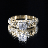 Certified 0.9 Carat Lab Grown Diamond Vintage Looking Engagement Ring