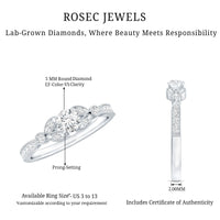 Certified Lab Grown Diamond Minimal Engagement Ring