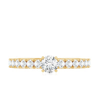 Certified Lab Grown Diamond Engagement Ring with Side Stones