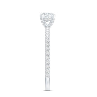 Lab Grown Diamond 5 MM Solitaire Engagement Ring with Side Stones