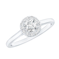 Certified Lab Grown Diamond Halo Promise Engagement Ring