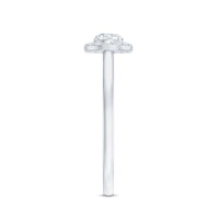 Certified Lab Grown Diamond Halo Promise Engagement Ring