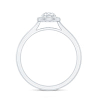 Certified Lab Grown Diamond Halo Promise Engagement Ring