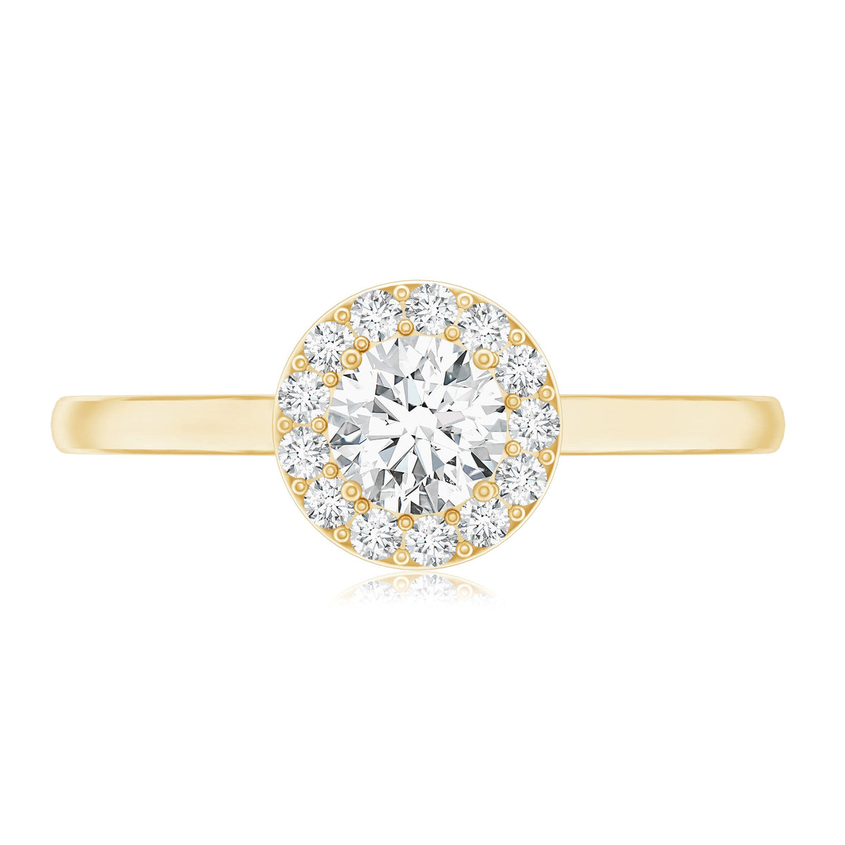 Certified Lab Grown Diamond Halo Promise Engagement Ring