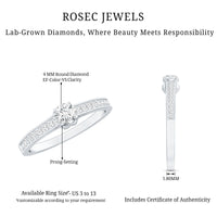 Certified Lab Grown Diamond Minimalistic Engagement Ring