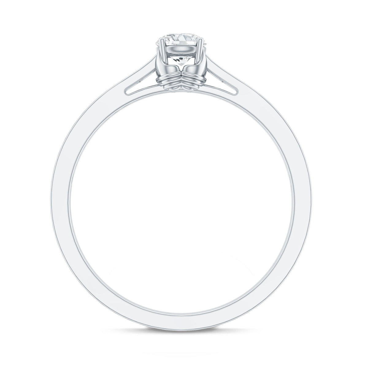 Certified Lab Grown Diamond Minimalistic Engagement Ring