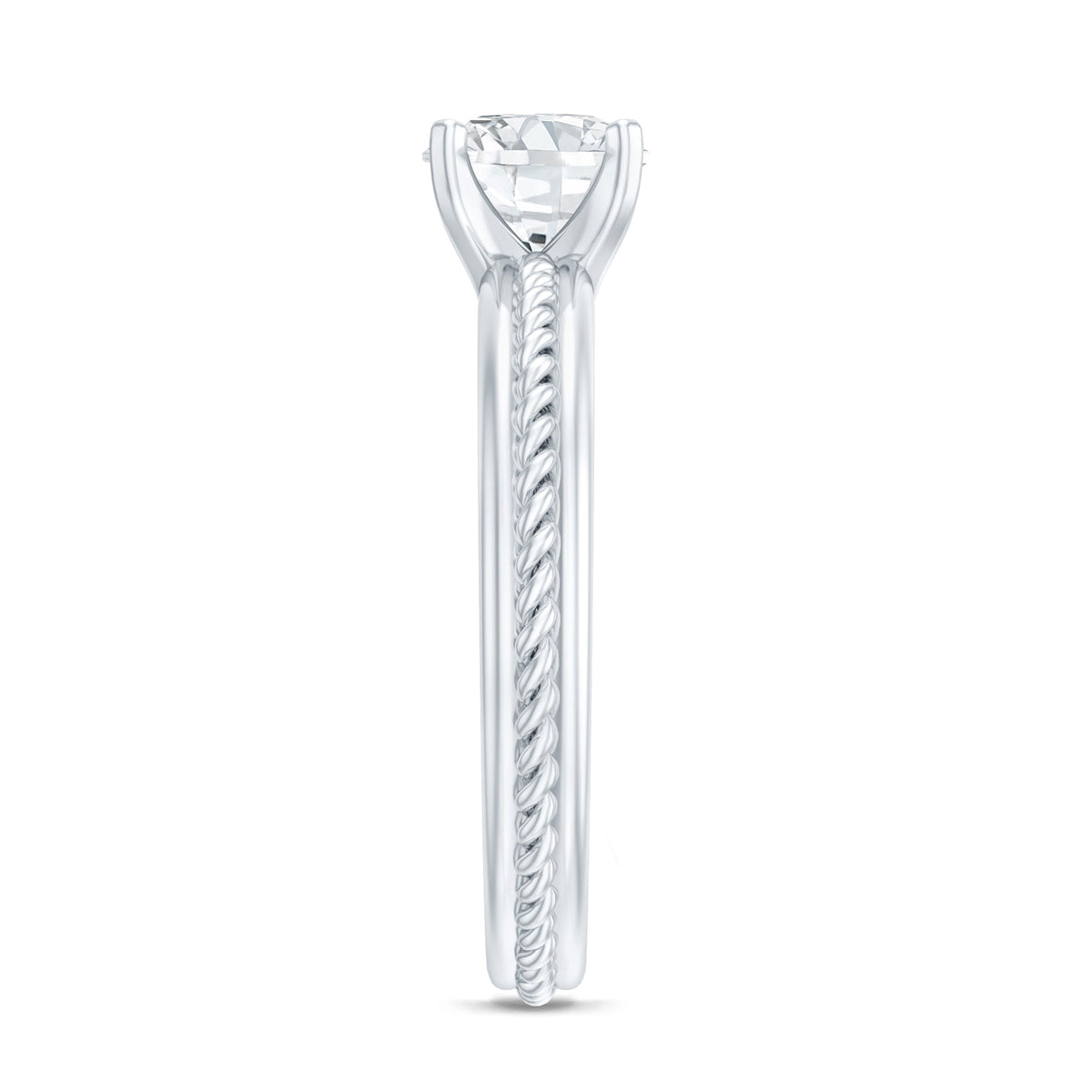 Certified Lab Grown Diamond 5 MM Round Solitaire Promise Ring