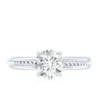 Certified Lab Grown Diamond 5 MM Round Solitaire Promise Ring