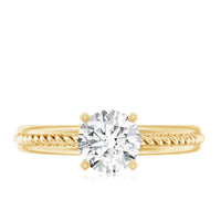 Certified Lab Grown Diamond 5 MM Round Solitaire Promise Ring