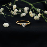 Lab Grown Diamond 5 MM Solitaire Promise Ring With Split Shank