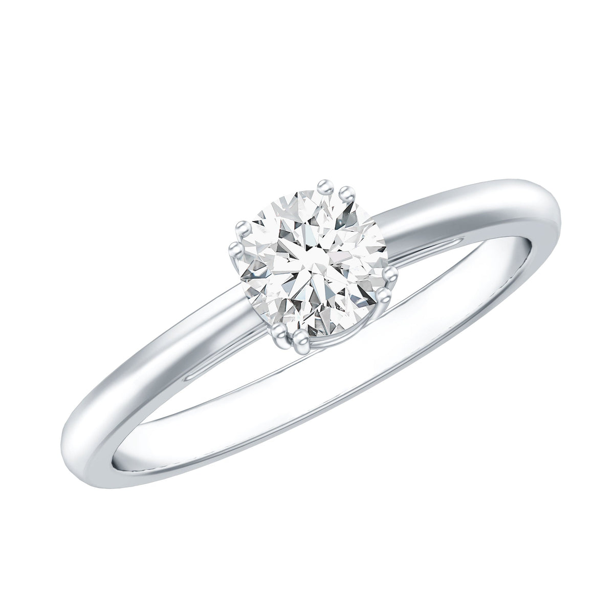 Certified 5 MM Lab Grown Diamond Solitaire Promise Ring
