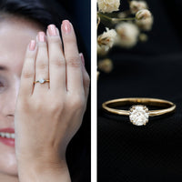 Certified 5 MM Lab Grown Diamond Solitaire Promise Ring