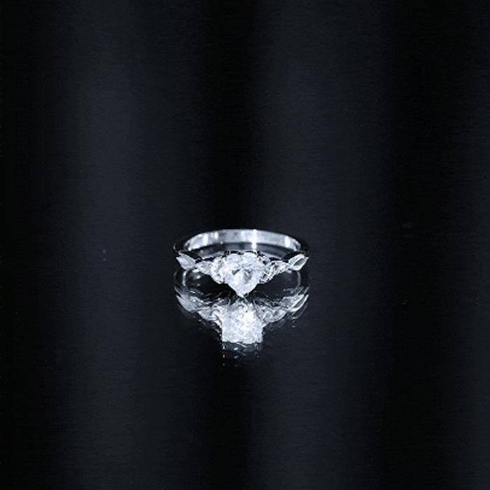 Yellow gold 5mm lab-grown diamond heart promise ring by Rosec Jewels featuring a sparkling heart-shaped diamond.
